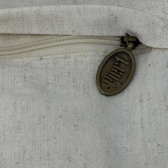 Pier 1 One Imports Red Snowflake Pillow Cover Nordic Winter Christmas Square 15" - Picture 3 of 4